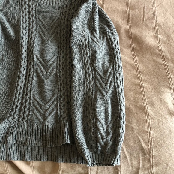 BDG Cable Knit Balloon Sleeve Sweater - Picture 3 of 7